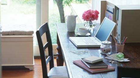 NookAndSea-Office-Desk-Workplace-Solutions-Laptop-Computer-Flowers-Tea-Chair