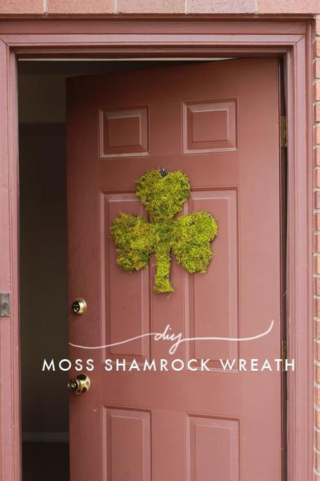 Make a moss shamrock for your door