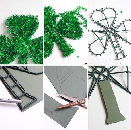 Make a moss shamrock for your door