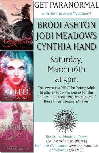 NYMBC Event - Jodi Meadows, Brodi Ashton, & Cynthia Hand!!