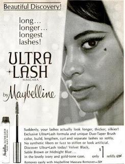 During the 1960's my friends and I always had a tube of Ultra Lash Maybelline mascara stashed in our purses.