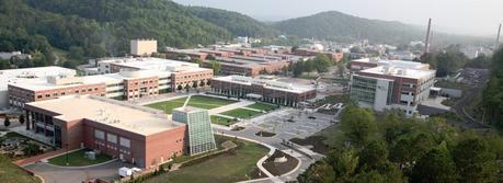 An aerial photo of Oak Ridge National Laboratory.