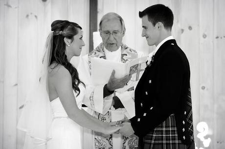 wedding ceremony with groom in kilt