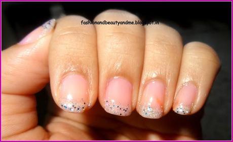 On my nail today # 3 - French glitter tips