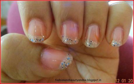 On my nail today # 3 - French glitter tips