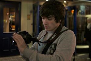 My lovely with his camera in Landannn. 