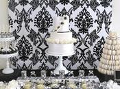 Glamorous Black White with Touch Silver Table Divine Sweets Cakes