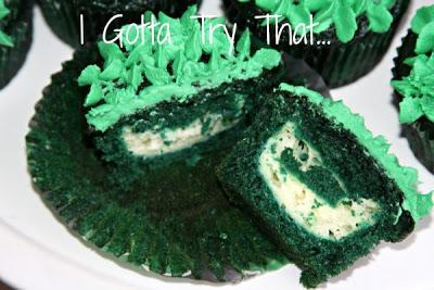 Green Velvet Cupcakes with Clovers