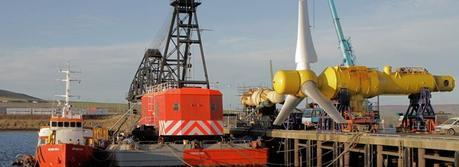 Alstom Tidal turbine installation at European Marine Energy Centre’s (EMEC) tidal test site in Orkney (Credit: Alstom)