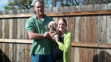 Alyssa and Matthew and their pup Abby