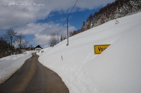 Village of Vojsko in winter
