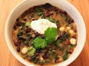 Spicy Black Bean, Hominy Kale Stew