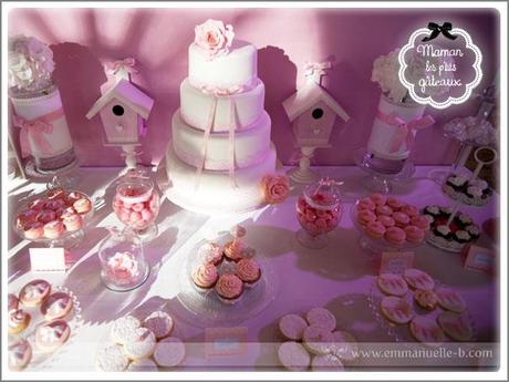 A Romantic Themed Sweet Table for a Gorgeous Wedding by Maman Les p'tits gateaux