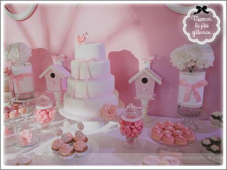 A Romantic Themed Sweet Table for a Gorgeous Wedding by Maman Les p'tits gateaux