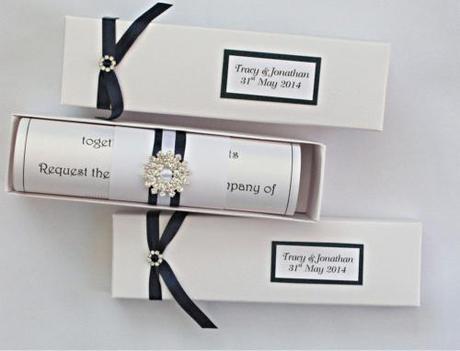 wedding scroll invitation