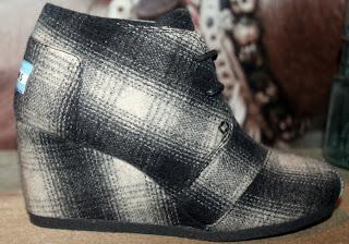 Shoe of the Day | TOMS Plaid Wool Desert Wedge