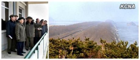 DPRK Premier Choe Yong Rim (L) examines the conveyor belt (R) of the Unryul Mine in South Hwanghae Province (Photos: KCNA)