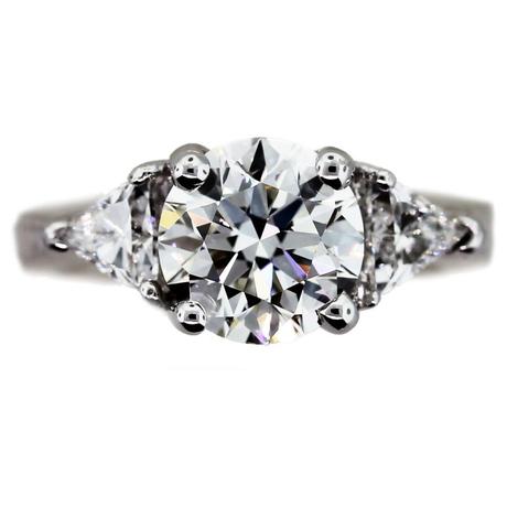 18K White Gold 1.69ct Round Brilliant Engagement Ring with GIA Report
