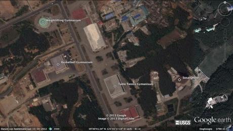 A view of sites visited by Kim Jong Un during his tour of the Chongchun Street Sports Village (Photo: Google image)