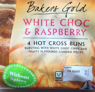 Asda White Choc & Raspberry Hot Cross Buns Review