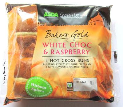 Asda White Choc & Raspberry Hot Cross Buns Review