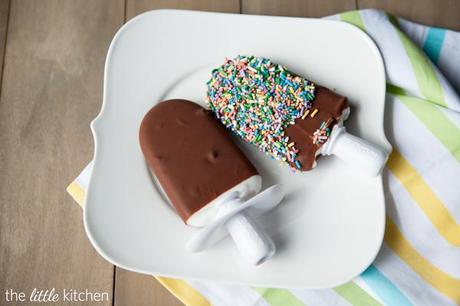 Chocolate Covered Coconut Popsicles