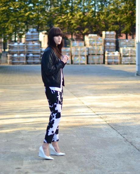outfit givenchy inspired cow print pants