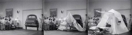 Told by Design - Marx Brothers - The Big Store - Asian family activates a car trunk that holds foldout tent bed