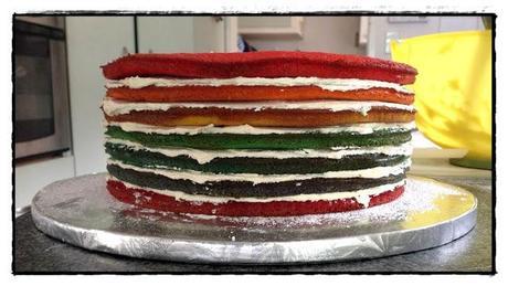 A Flower Rainbow Birthday Cake