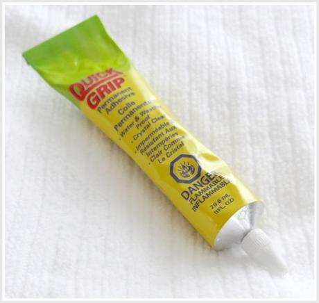 Quick grip glue for #DIY disasters - eeeeek.  Glue to the rescue 