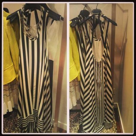 BCBG Gia Silk High Low Striped Dress - Paperblog