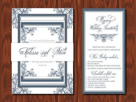 Post image for Wedding Invitation Suite and Place Card with Belluccia