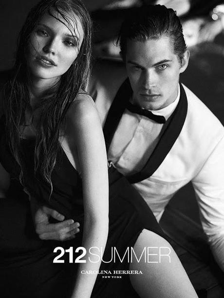 SASHA LUSS AND LAUREN AUERBACH DIVE IN FOR 212 SUMMER CAROLINA HERRERA CAMPAIGN