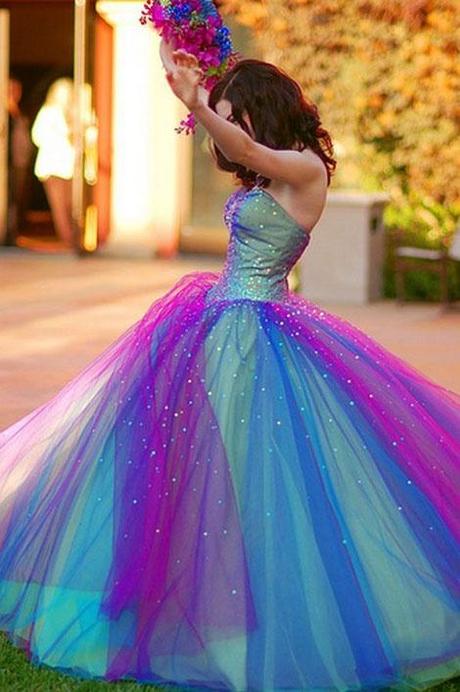 Rainbow Wedding Dress