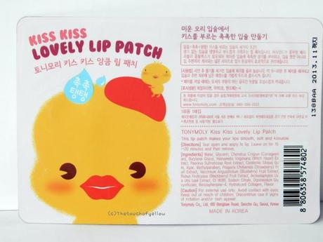 Review: Tony Moly Kiss kiss Lovely Lip patch