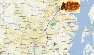 Cracker Barrel Map