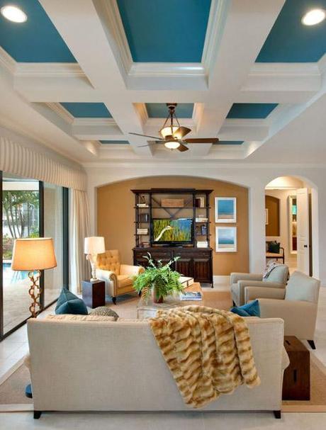 decor painted ceilings3 Painting Your Ceiling and Trims~A Great Design Idea! HomeSpirations