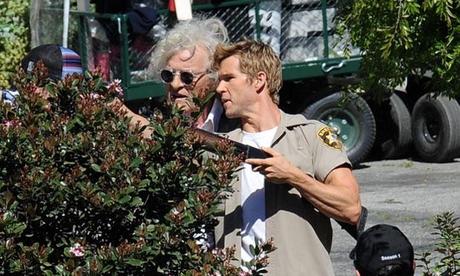 Rutger Hauer and Ryan Kwanten season 6 set Cousart-Rayne FX Images and WENN 3