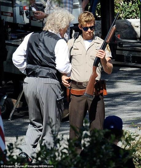 Rutger Hauer and Ryan Kwanten season 6 set Cousart-Rayne FX Images and WENN 2