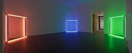 Dan Flavin light installation at David Zwirner Gallery in New York