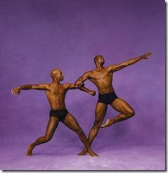 Glenn Allen Sims and Jamar Roberts star in Alvin Ailey American Dance Theater in Chicago's Auditorium Theatre. (photo credit: Andrew Eccles)