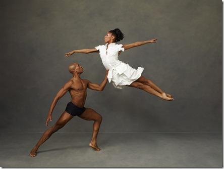 Antonio Douthit and Jacqueline Green star in Alvin Ailey American Dance Theater in Chicago's Auditorium Theatre. (photo credit: Andrew Eccles)