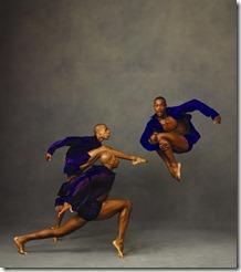 Antonio Douthit, Yannick Lebrun and Kirven James Boyd star in Alvin Ailey American Dance Theater in Chicago's Auditorium Theatre. (photo credit: Andrew Eccles)