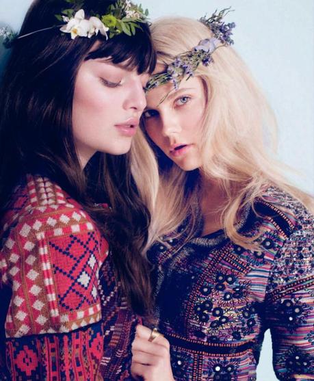 Sophie Edenhoeg and Josefine Nielsen by Olivia Frolich for Elle Denmark March 2013 3