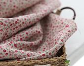 Lovely Petit Floral PINK Linen blended WIDE 140cm, U2661 - SonSu