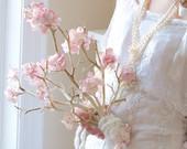 Cherry Blossom branch bouquet, wedding bouquet of paper flowers, pink, cherry blossom, blush bouquet, - AlternativeBlooms