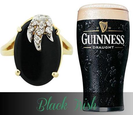 black-irish, black irish, guinness, onyx cocktail ring, st. patricks day cocktails