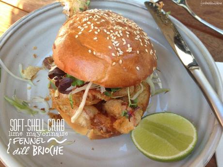 Crispy soft shell crab in brioche