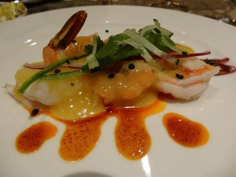 Mango Shrimp  at Villa del Palmar at the Islands of Loreto