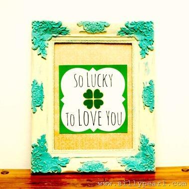 So Lucky To Love You St Patricks Day Printable -- The Silly Pearl